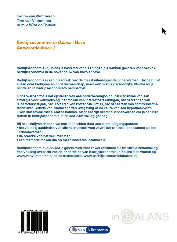 BEDRIJFSECONOMIE IN BALANS