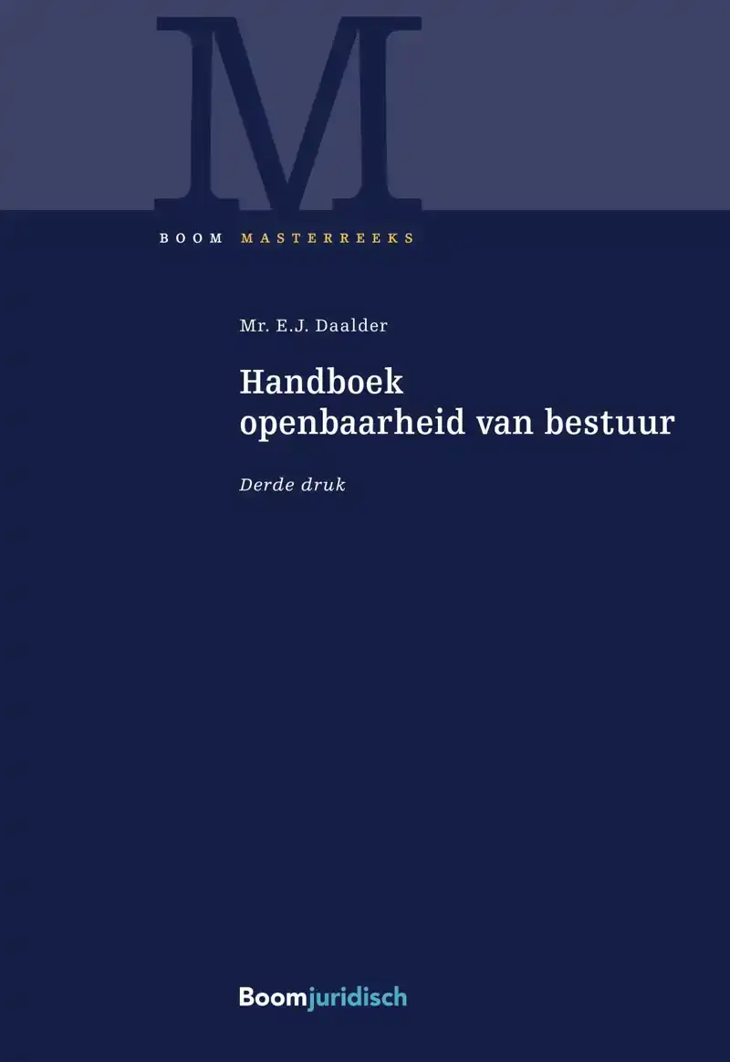 HANDBOEK OPENBAARHEID VAN BESTUUR