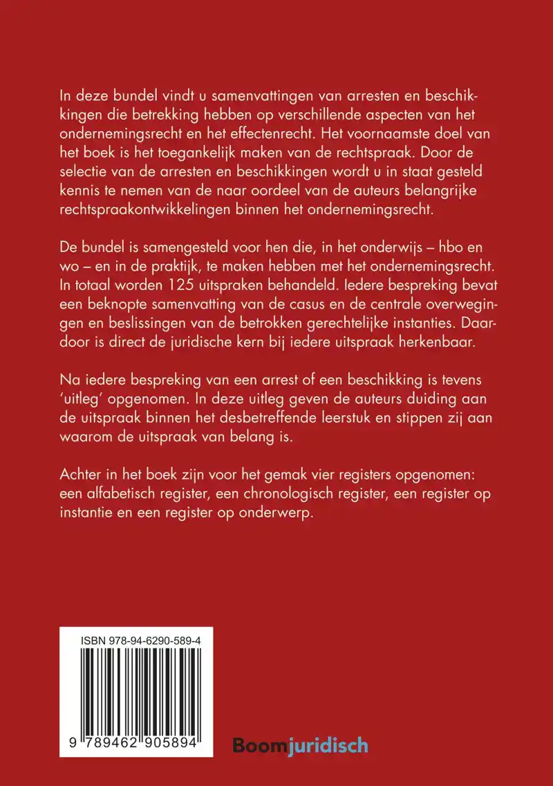 KERNARRESTEN ONDERNEMINGSRECHT