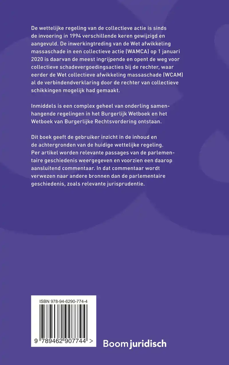 WETGEVING COLLECTIEVE ACTIE