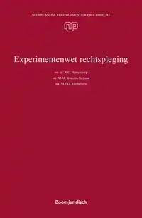 EXPERIMENTENWET RECHTSPLEGING