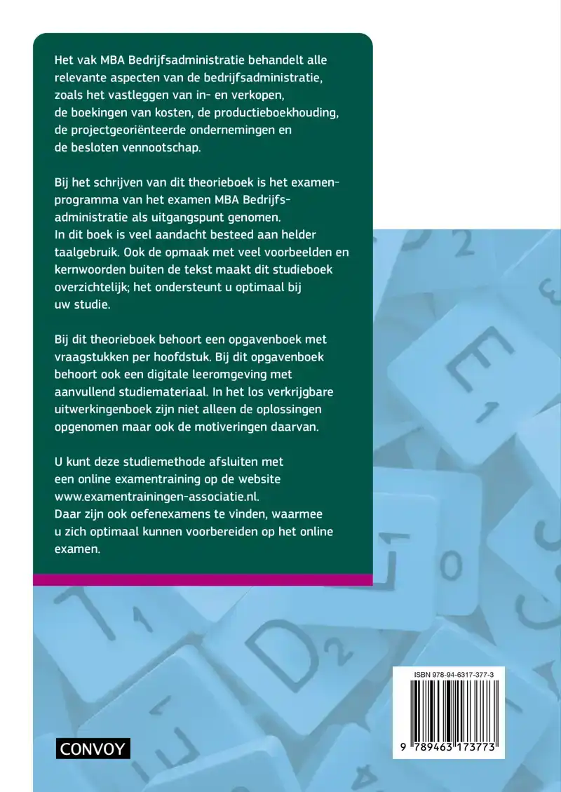 MBA BEDRIJFSADMINISTRATIE MET RESULTAAT