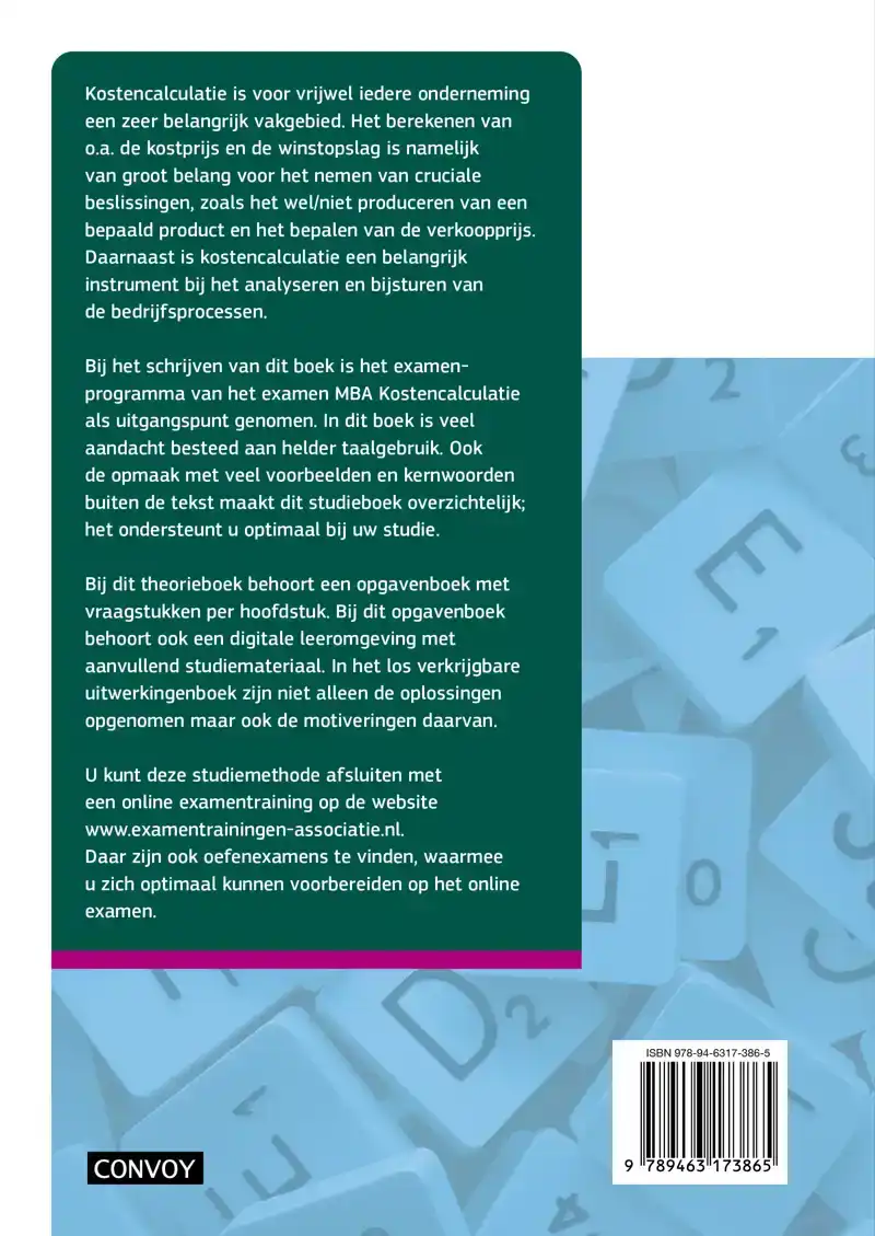 MBA KOSTENCALCULATIE MET RESULTAAT