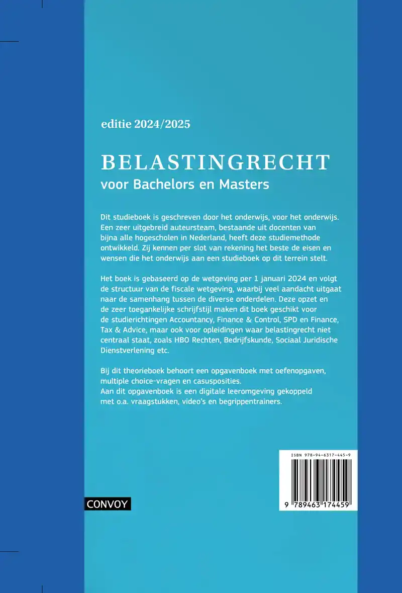 BELASTINGRECHT VOOR BACHELORS EN MASTERS