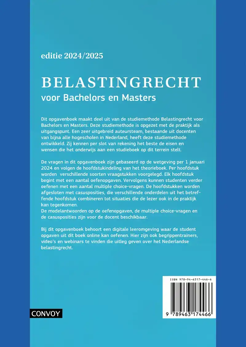 BELASTINGRECHT VOOR BACHELORS EN MASTERS