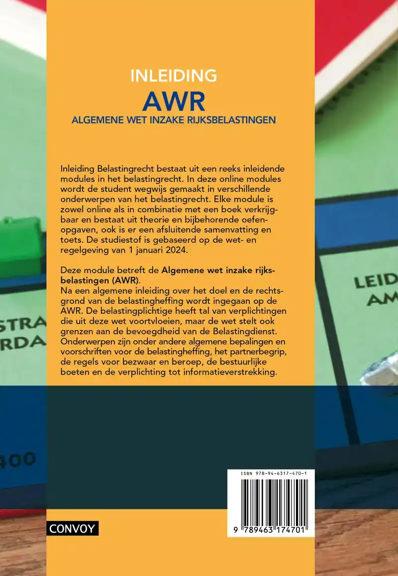 INLEIDING ALGEMENE WET INZAKE RIJKSBELASTINGEN (AWR)