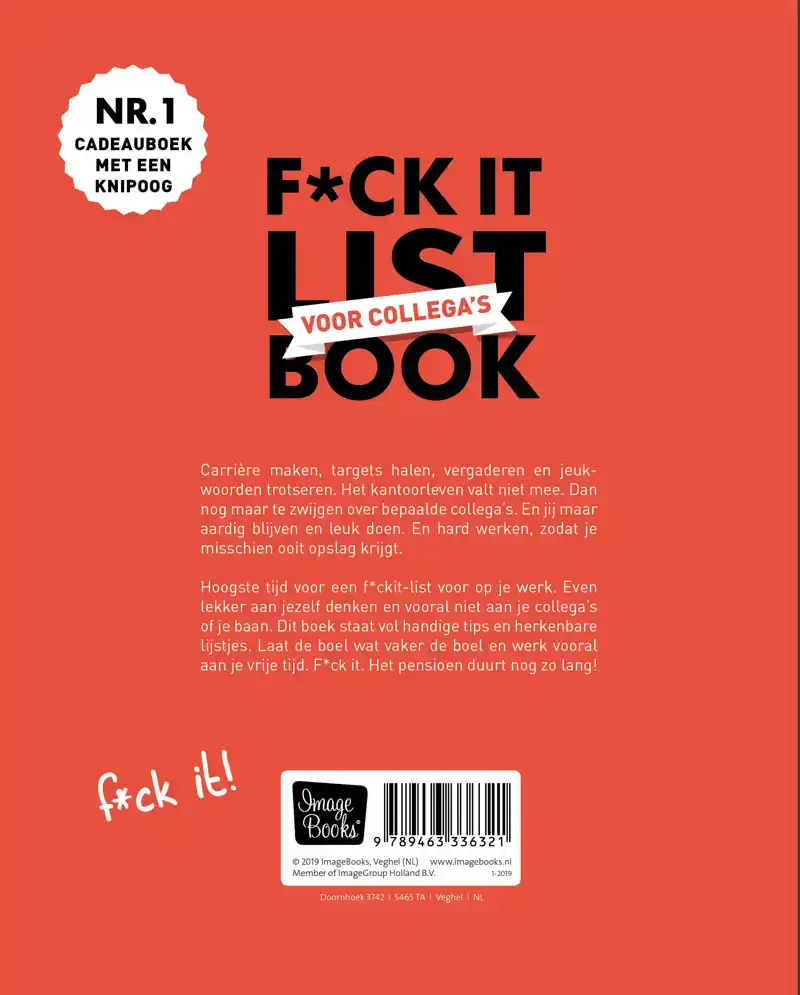 F*CK IT LIST BOOK VOOR COLLEGA'S