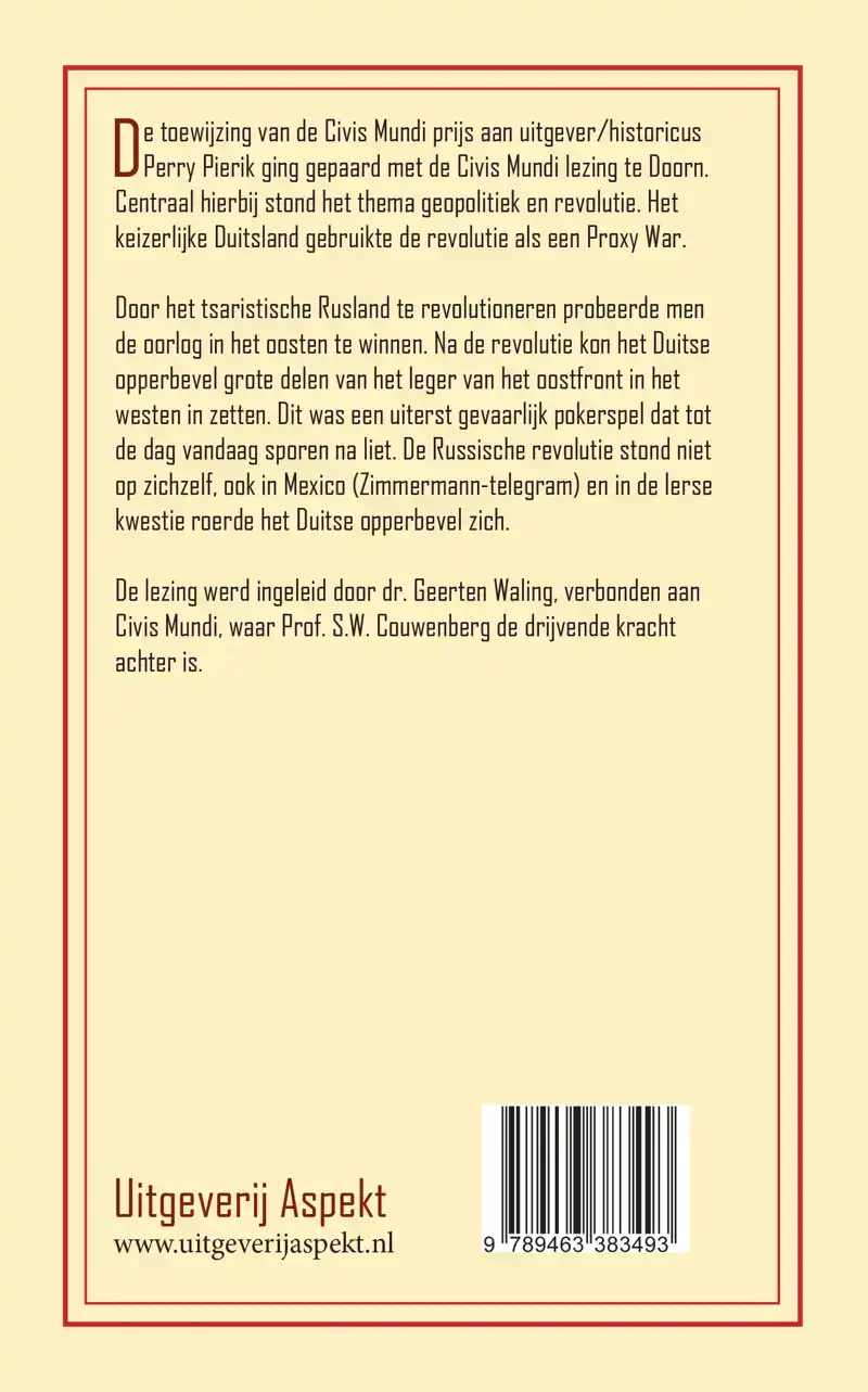 GEOPOLITIEK EN REVOLUTIE