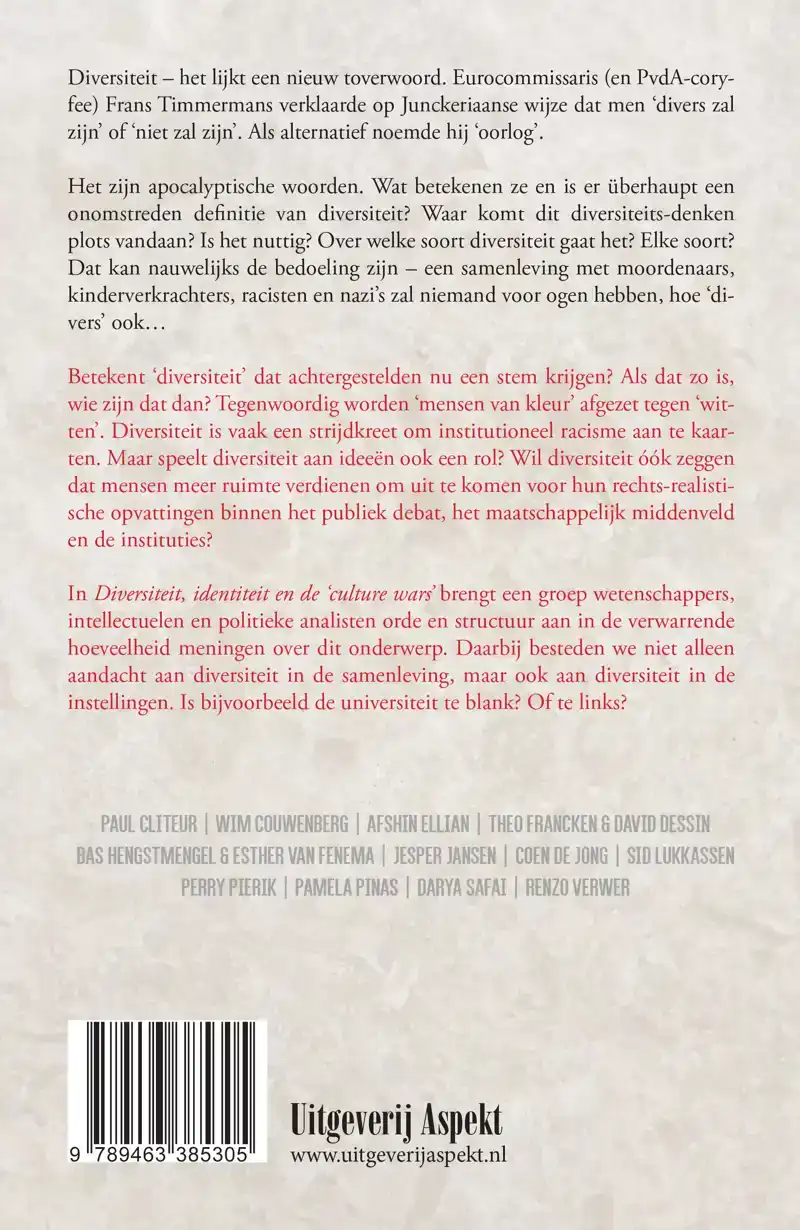 DIVERSITEIT, IDENTITEIT EN DE 'CULTURE WARS'