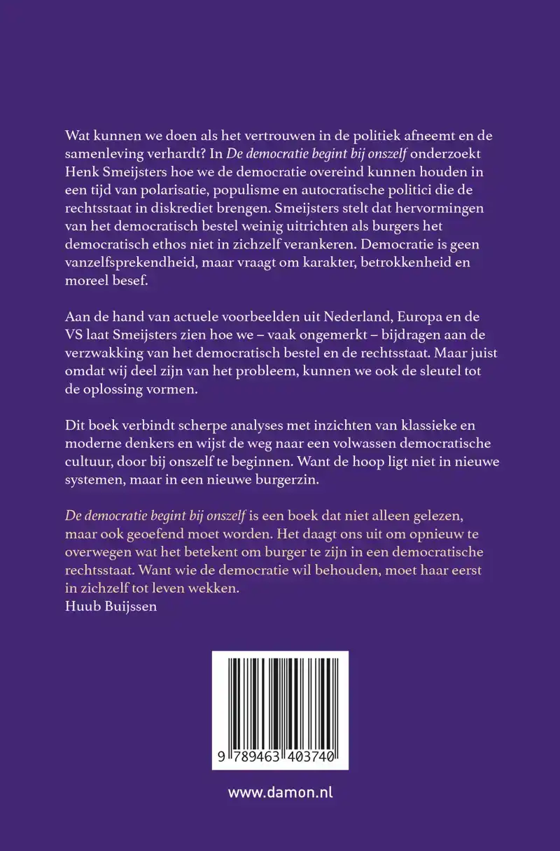 DE DEMOCRATIE BEGINT BIJ ONSZELF