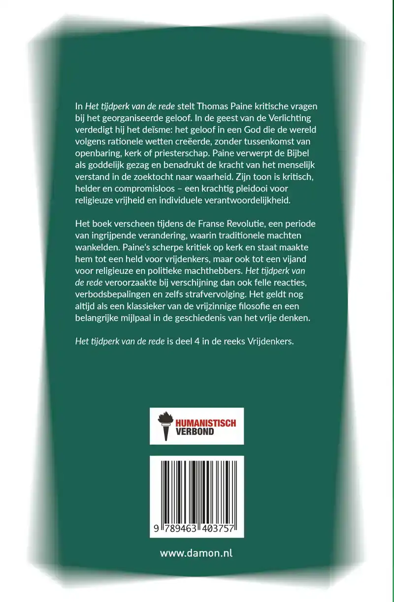 THOMAS PAINE, HET TIJDPERK VAN DE REDE