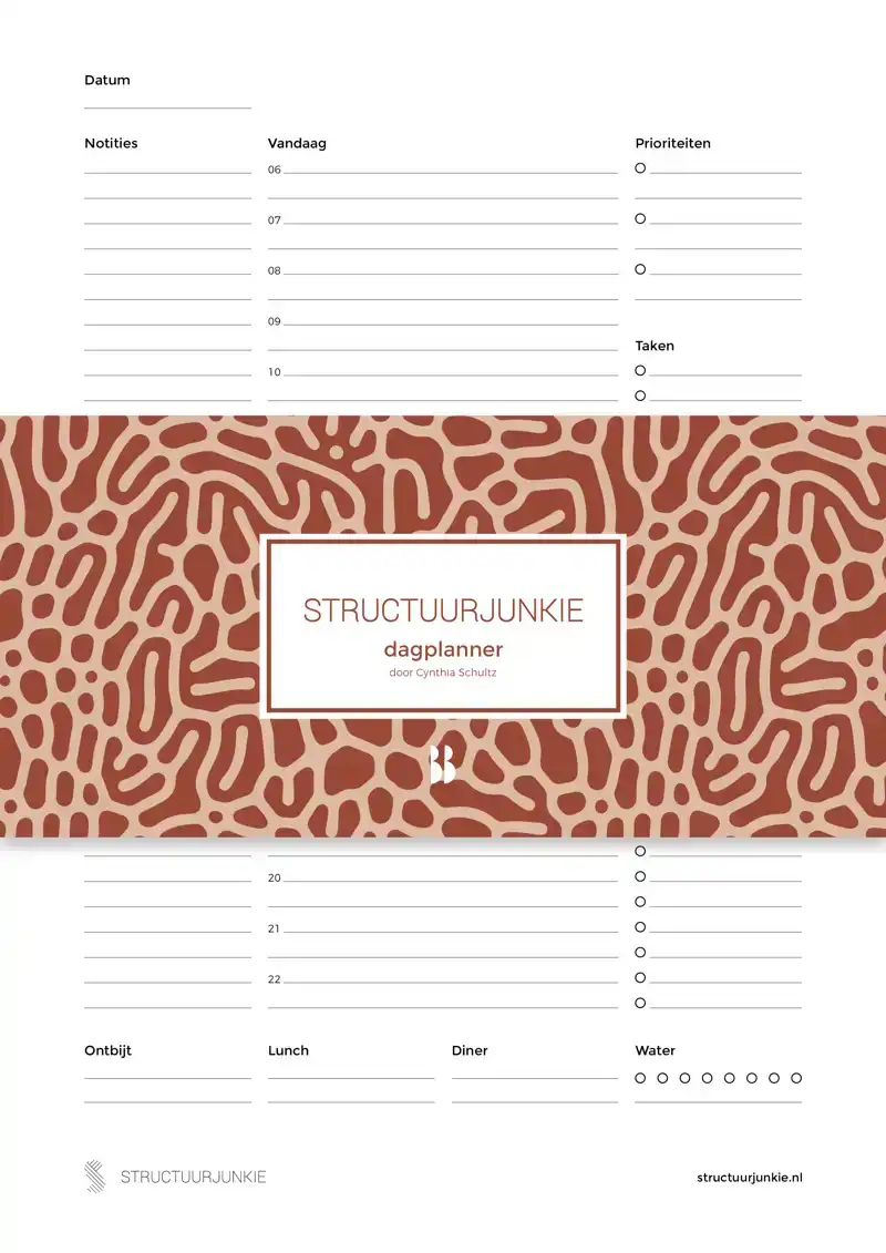 DE STRUCTUURJUNKIE DAGPLANNER