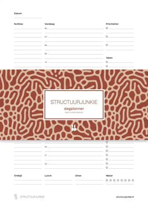 DE STRUCTUURJUNKIE DAGPLANNER