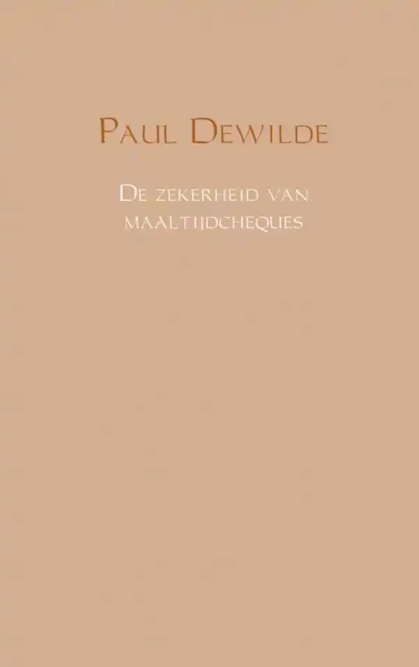 DE ZEKERHEID VAN MAALTIJDCHEQUES