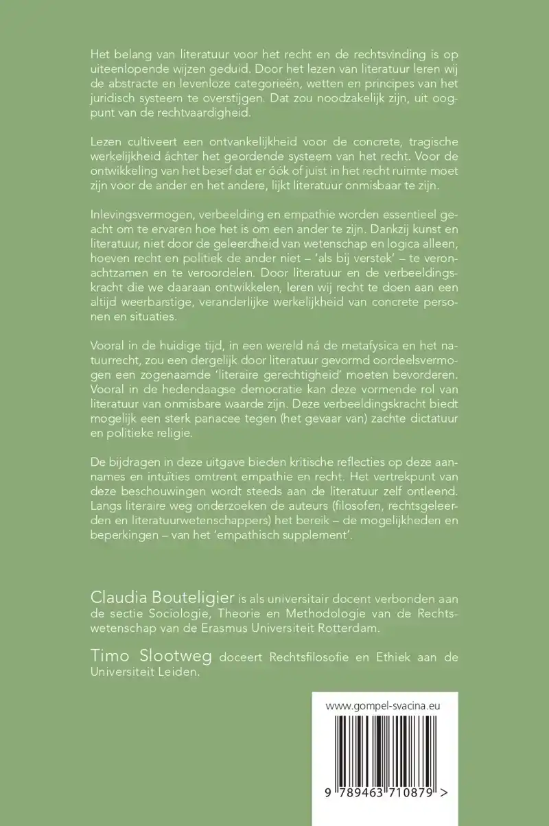 HET EMPATHISCH SUPPLEMENT IN RECHT EN LITERATUUR