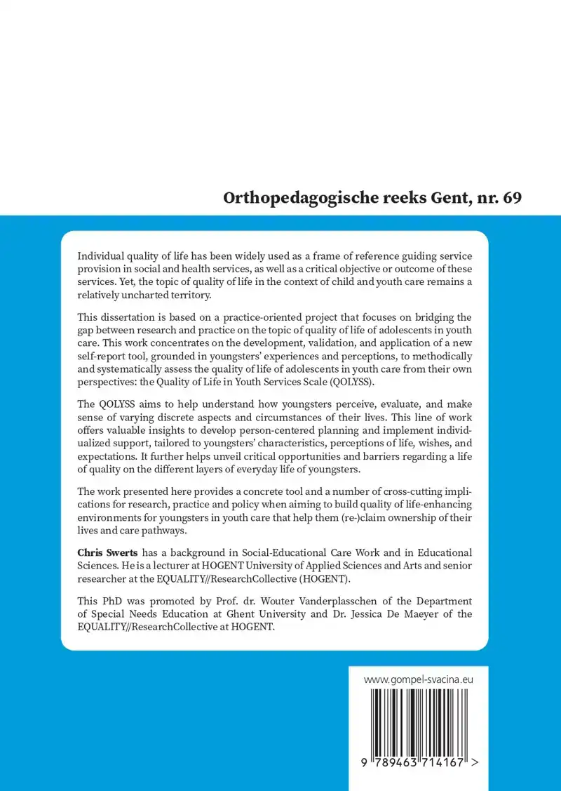 THE QUALITY OF LIFE IN YOUTH SERVICES SCALE (QOLYSS)