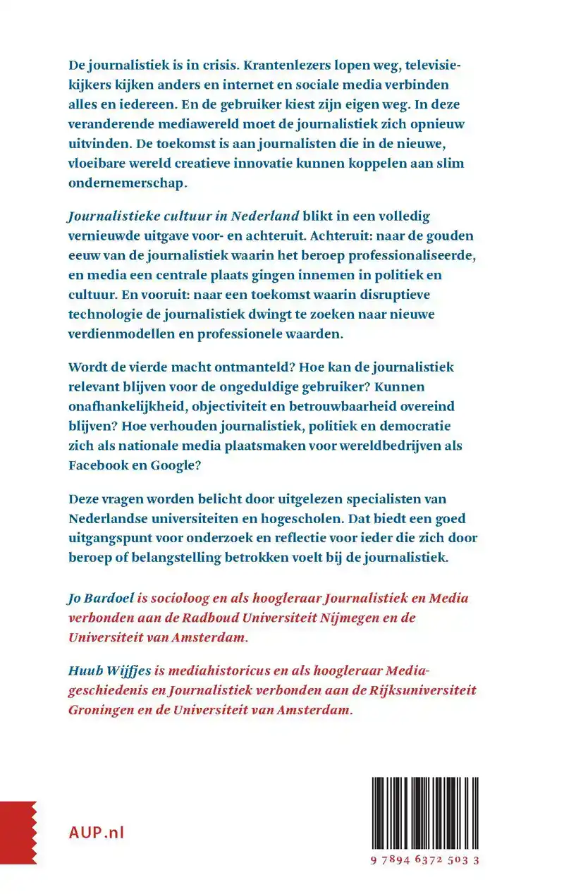 JOURNALISTIEKE CULTUUR IN NEDERLAND