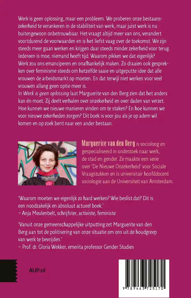 WERK IS GEEN OPLOSSING