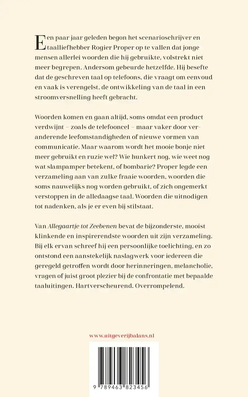 VAN ALLEGAARTJE TOT ZEEBENEN
