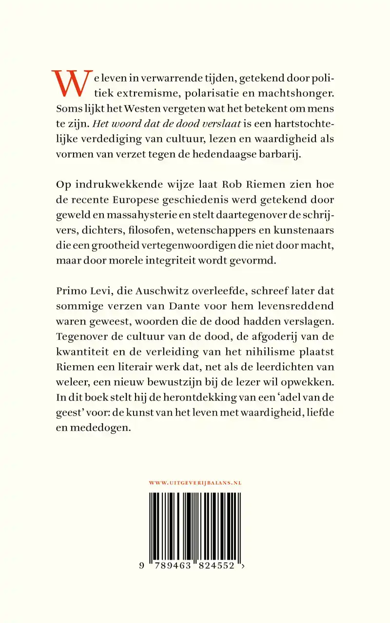 HET WOORD DAT DE DOOD VERSLAAT