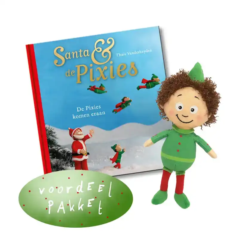 SANTA & DE PIXIES, PAKKET PIXIEPOP + DE PIXIES KOMEN ERAAN