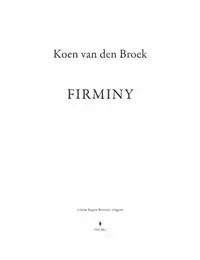 KOEN VAN DEN BROEK, FIRMINY