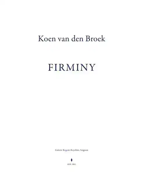 KOEN VAN DEN BROEK, FIRMINY