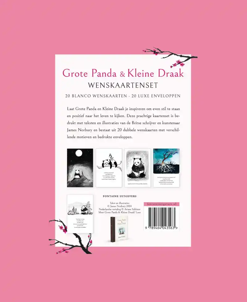 GROTE PANDA & KLEINE DRAAK - WENSKAARTENSET