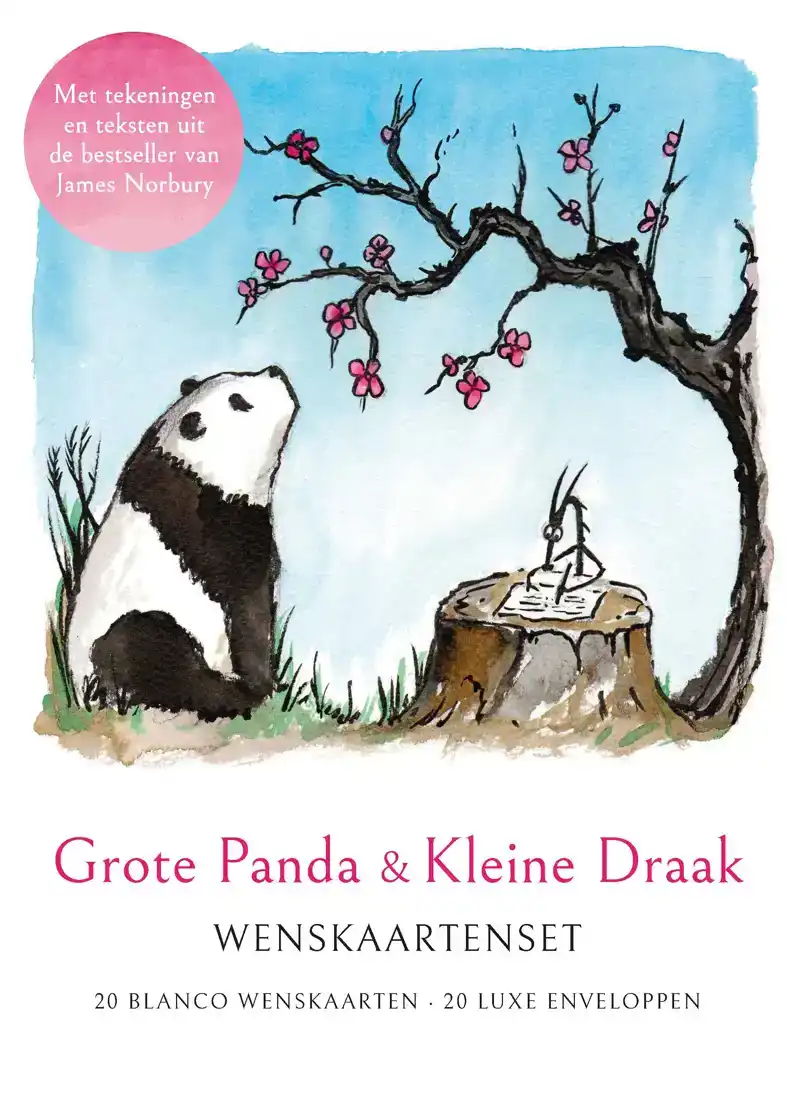 GROTE PANDA & KLEINE DRAAK - WENSKAARTENSET