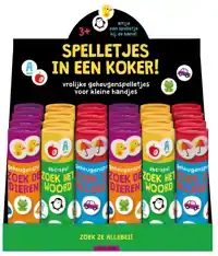 DISPLAY SPELLETJES IN KOKERS - 3T X 8 EX.