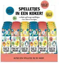 DISPLAY SPELLETJES IN KOKERS - 3 X 8 EX.