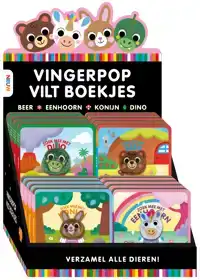 DISPLAY KIJK, VOEL & VIND VINGERPOP VILTBOEKJES 4 X 4 EX.