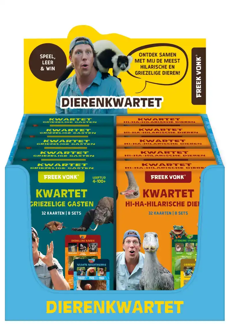 DISPLAY FREEK VONK DIERENKWARTET 2 X 5 EX.