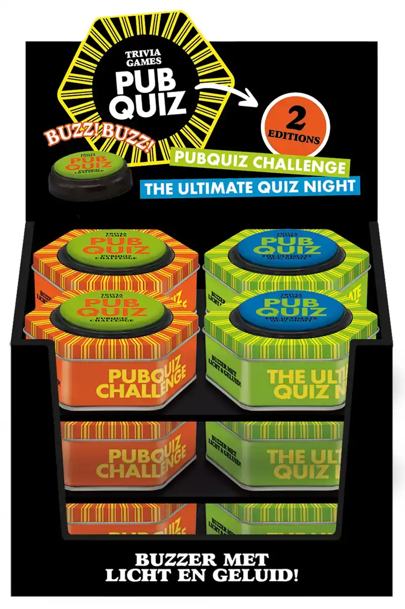 DISPLAY PUBQUIZ MET BUZZER 2 X 6 EX.