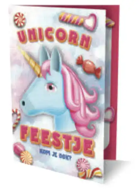 UITNODIGINGEN EENHOORN PK 930 / SET VAN 6