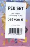 BEST FRIENDS UITNODIGING PK 929 / SET VAN 6