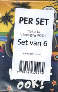UITNODIGING TROPICAL DJ 17X14.2CM