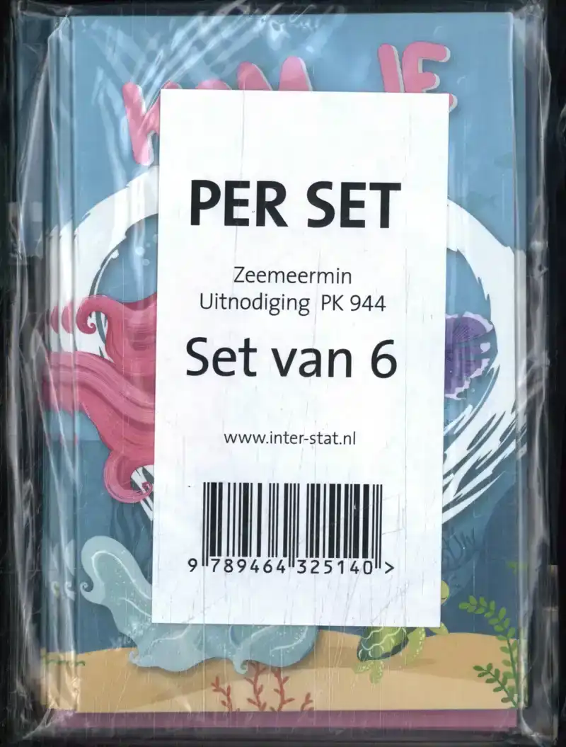 ZEEMEERMIN - UITNODIGING PK 944 - SET VAN 6