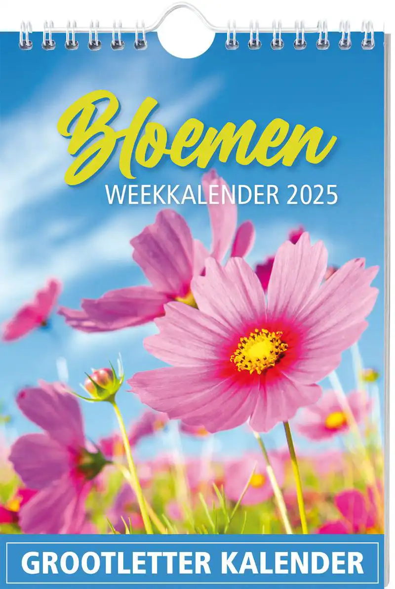 GROOTLETTER BLOEMEN WEEKKALENDER - 2025