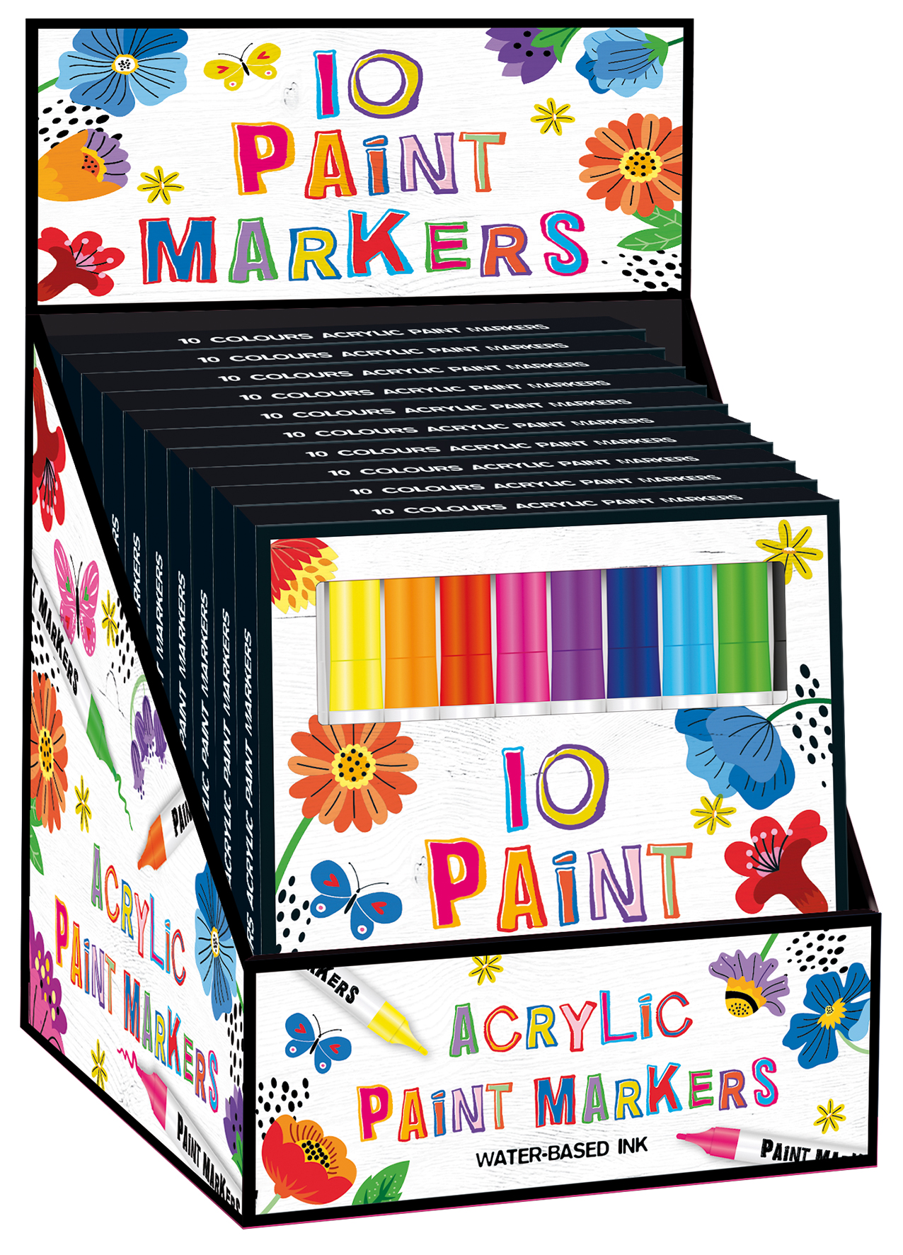 DISPLAY 10 X 10 PAINT MARKERS BOX