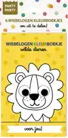 PARTY PARTY 6 WIEBELOGEN KLEURBOEKJES - WILDE DIEREN
