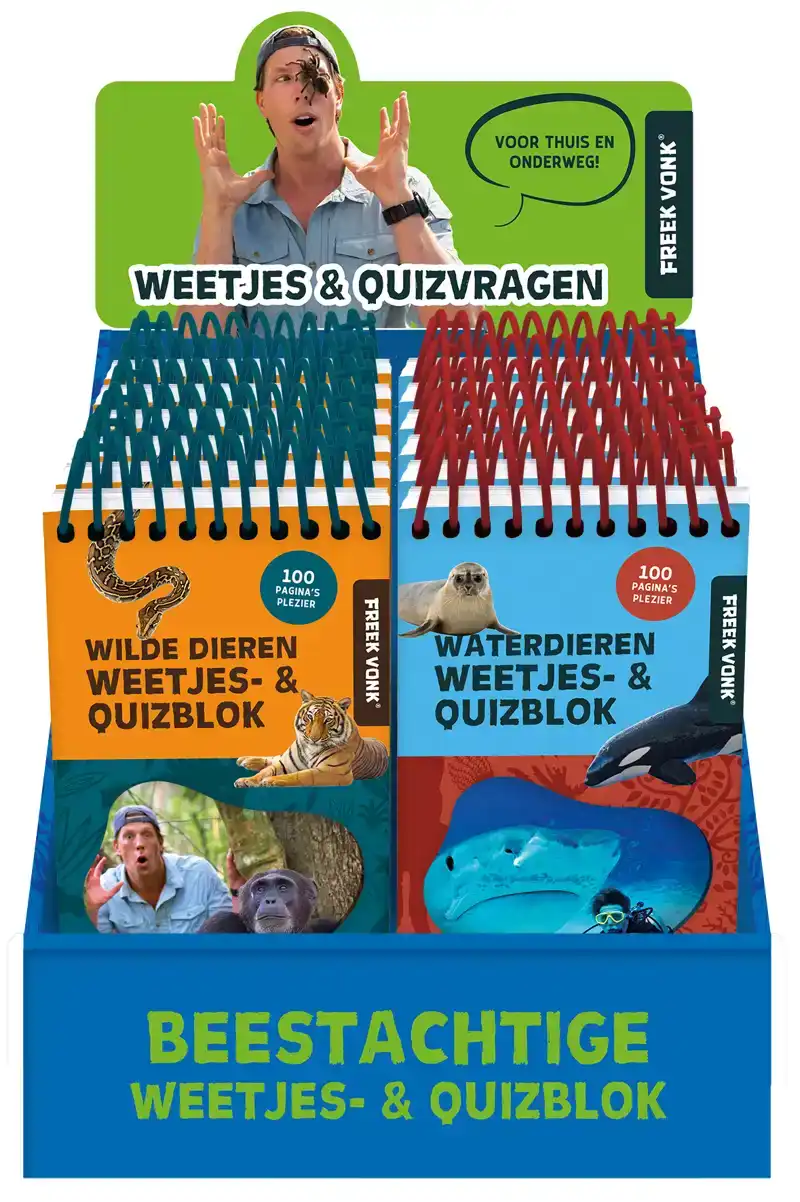 DISPLAY FREEK VONK WEETJES- & QUIZBLOK 2 X 6 EX.