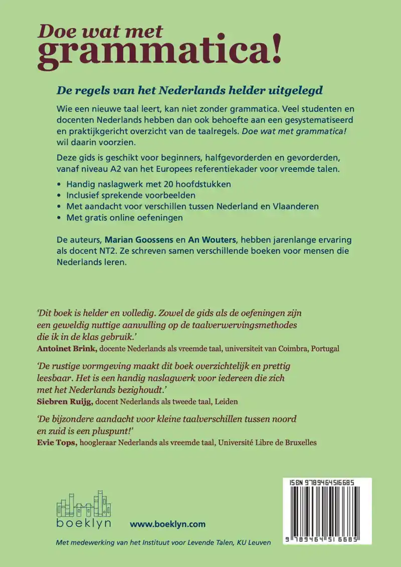 DOE WAT MET GRAMMATICA!