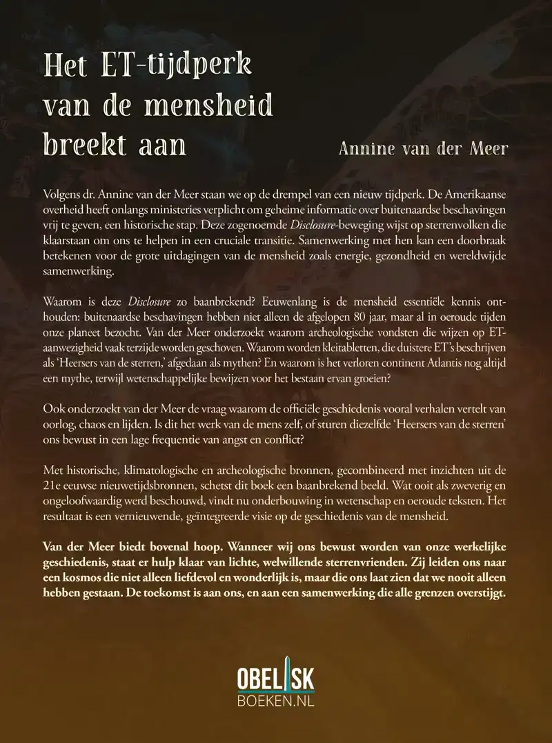 HET ET-TIJDPERK VAN DE MENSHEID BREEKT AAN