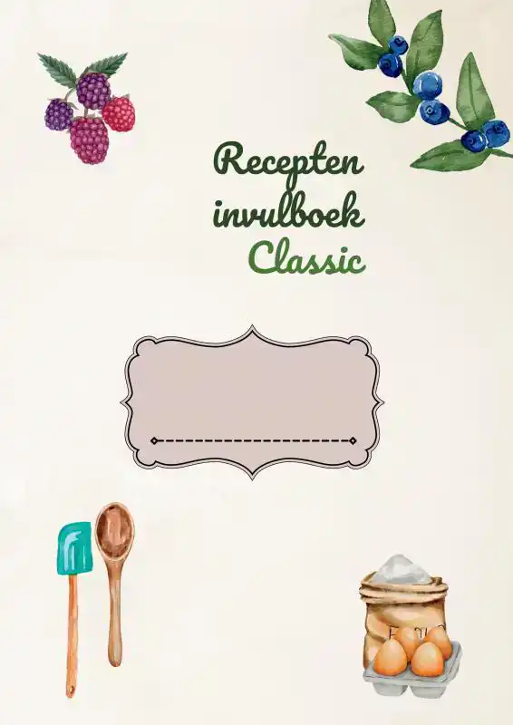 RECEPTEN INVULBOEK CLASSIC