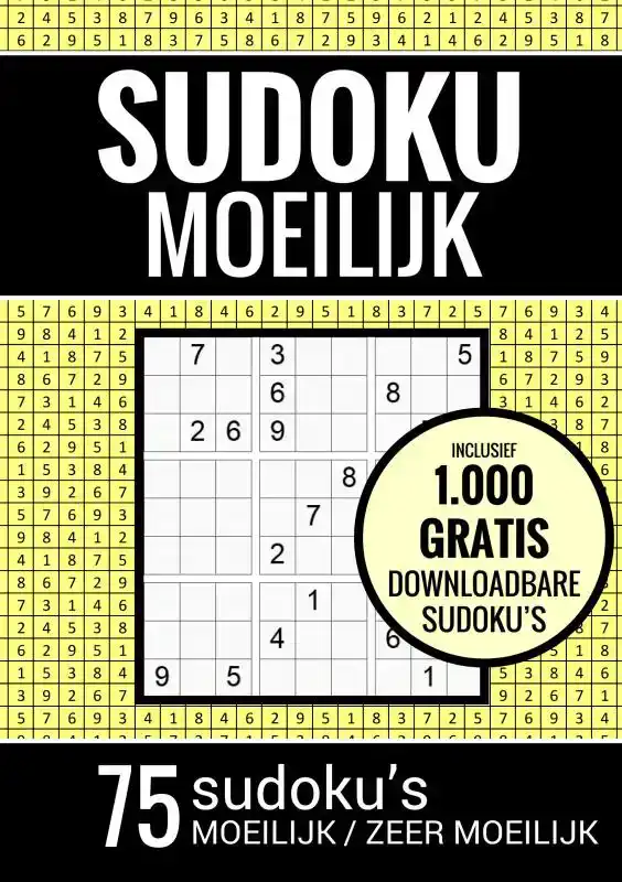 SUDOKU MOEILIJK / SUDOKU ZEER MOEILIJK - PUZZELBOEK: 75 MOEI