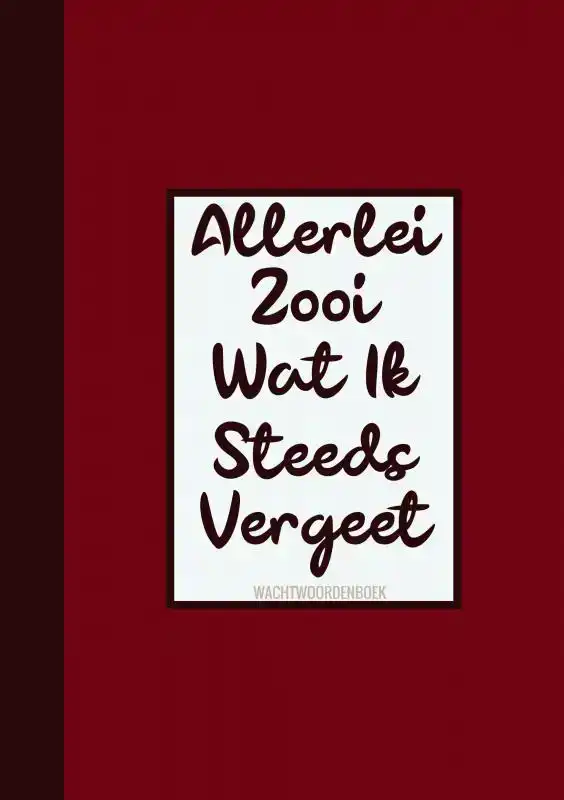 BOEK CADEAU MAN / BOEKCADEAU COLLEGA - WACHTWOORDENBOEKJE -