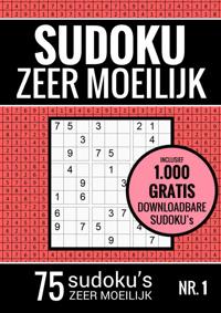 SUDOKU ZEER MOEILIJK - PUZZELBOEK: 75 ZEER MOEILIJKE SUDOKU