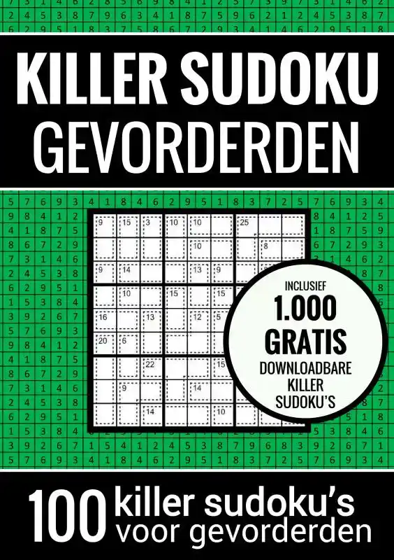 SUDOKU MEDIUM: KILLER SUDOKU - PUZZELBOEK MET 100 PUZZELS VO