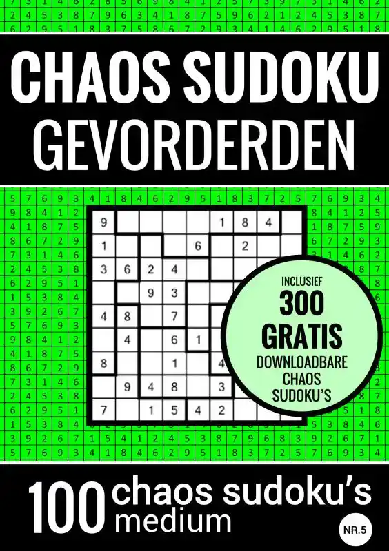 SUDOKU MEDIUM: CHAOS SUDOKU - NR. 5 - PUZZELBOEK MET 100 MED